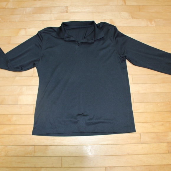 Nike Other - Men's Nike Golf Dri-Fit sz L Black LS Swoosh Polo